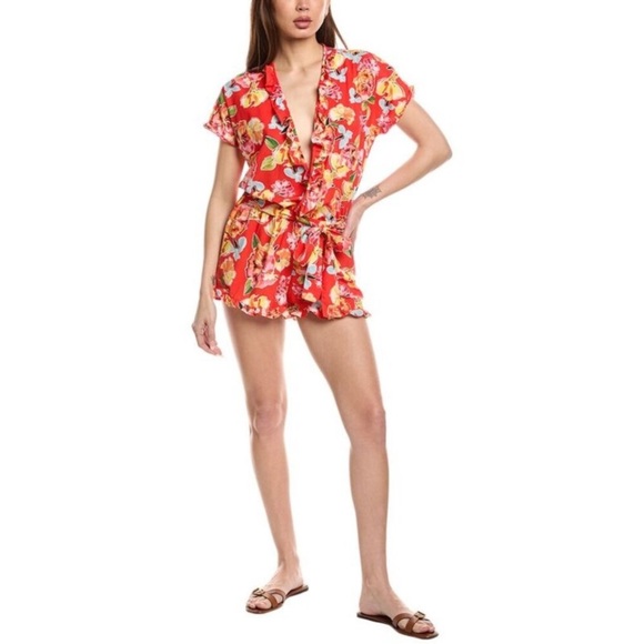 NWT Agua Bendita Womens
Zenda Romper, Red, Size Small - Picture 1 of 3